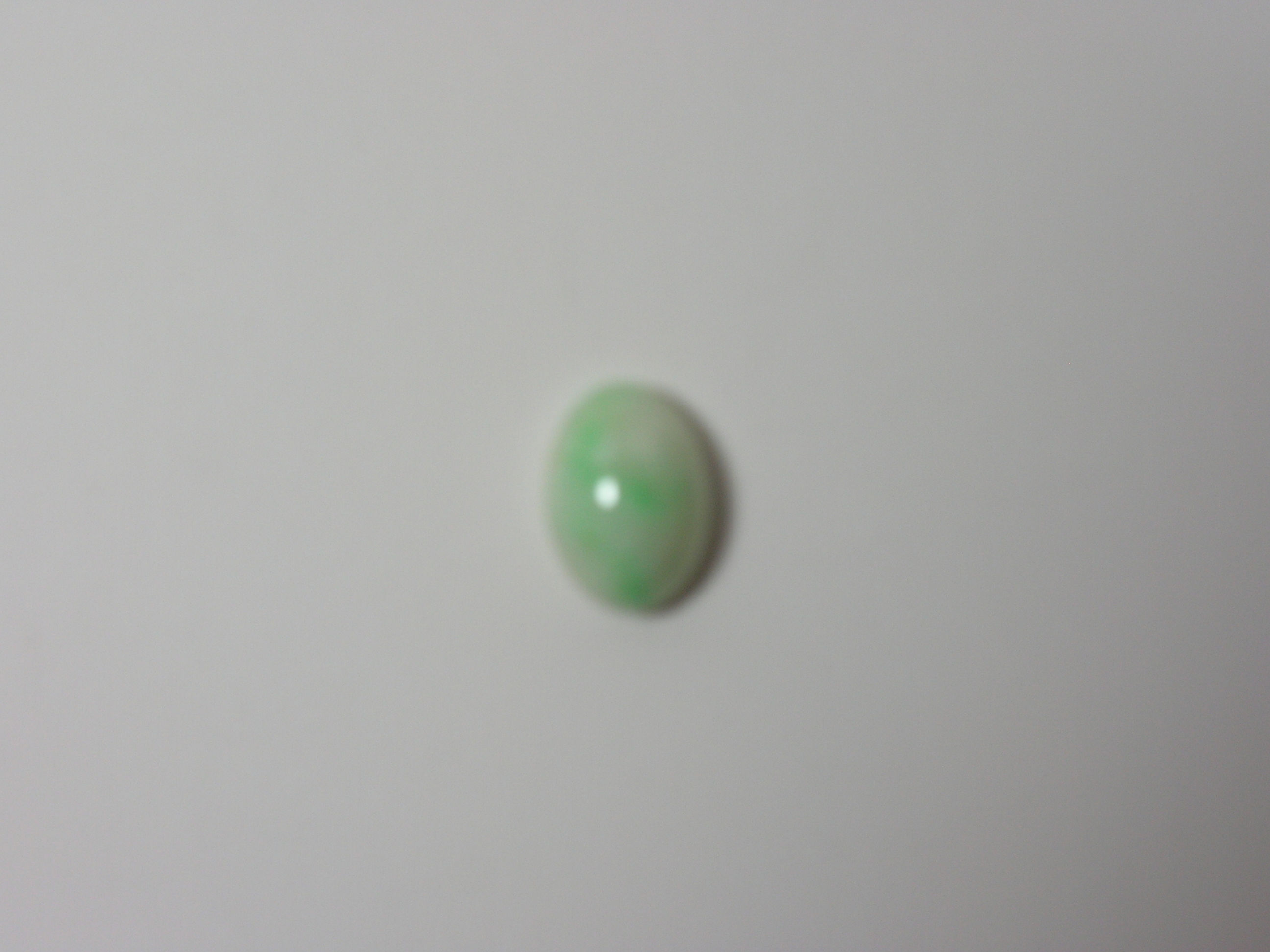 Loose Light Green & White Jade,Oval Jade 10 1/2 x 15/6 1/2mm "SALES" "DIS"