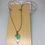 Thumbnail: Natural Jade, Green Nephrite Jade Leather Cord Necklace