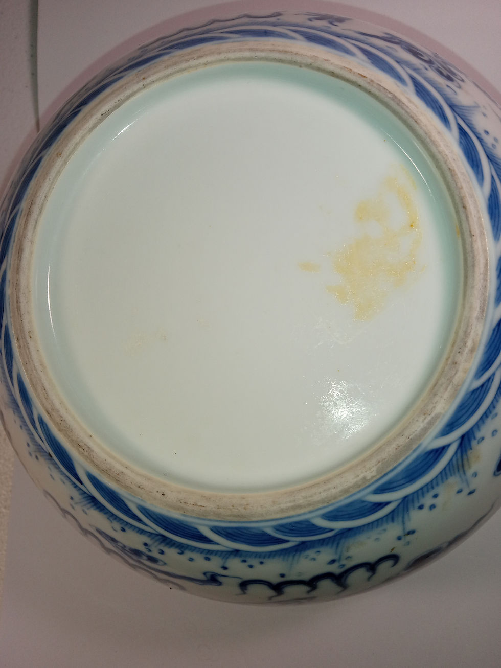 Thumbnail: Antique Porcelain Water Vessel, White underglaze With Dragon "SALE"