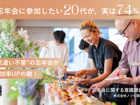 実は20代の約74%が「忘年会に参加したい」と回答!?“自分のペース”で楽しめる“気遣い不要”の忘年会が、参加率UPのカギに。
