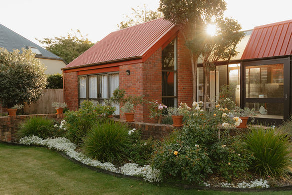 Good Nature Gardens _ Garden Maintenance Christchurch _ urban garden on a sunny morning with evergreen plants