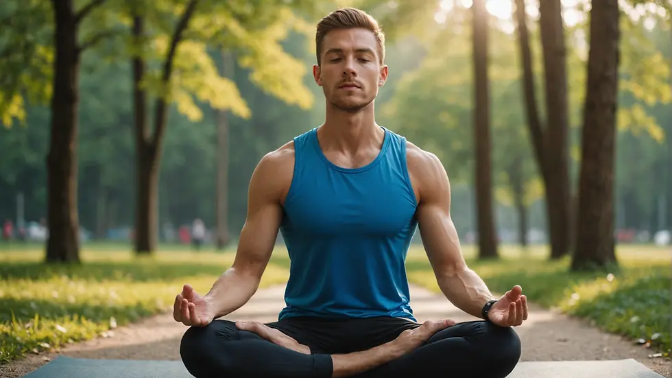 Athlete practicing mindfulness skills to enhance focus