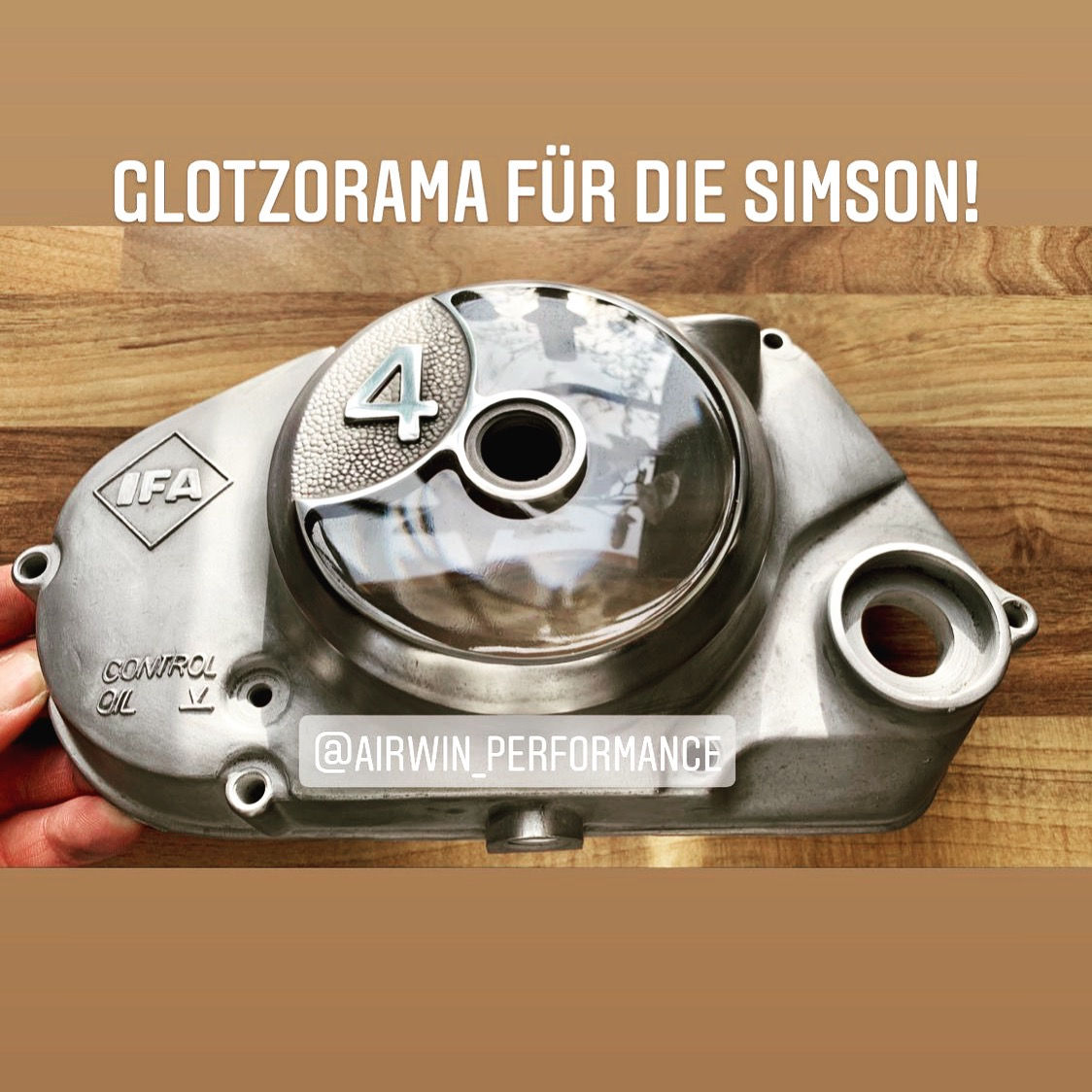 „GLOTZORAMA“ Bearbeitung für Simson Seitendeckel S51 (Kupplungsdeckel)