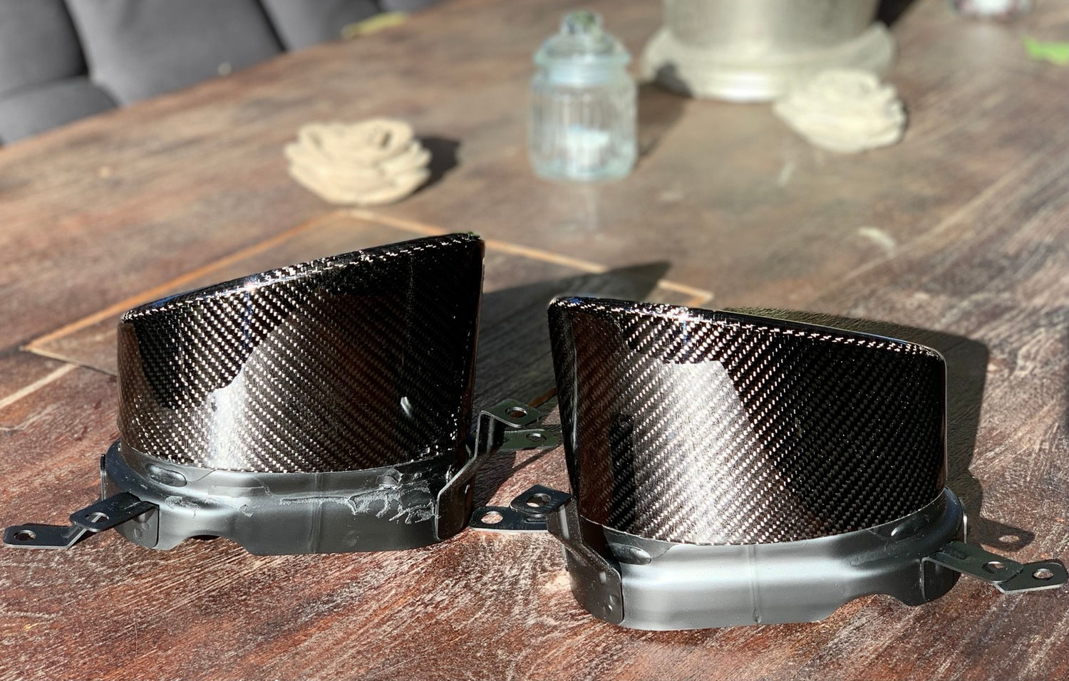 Audi RS6 RS7 4G C7 Carbon-Endrohrblenden