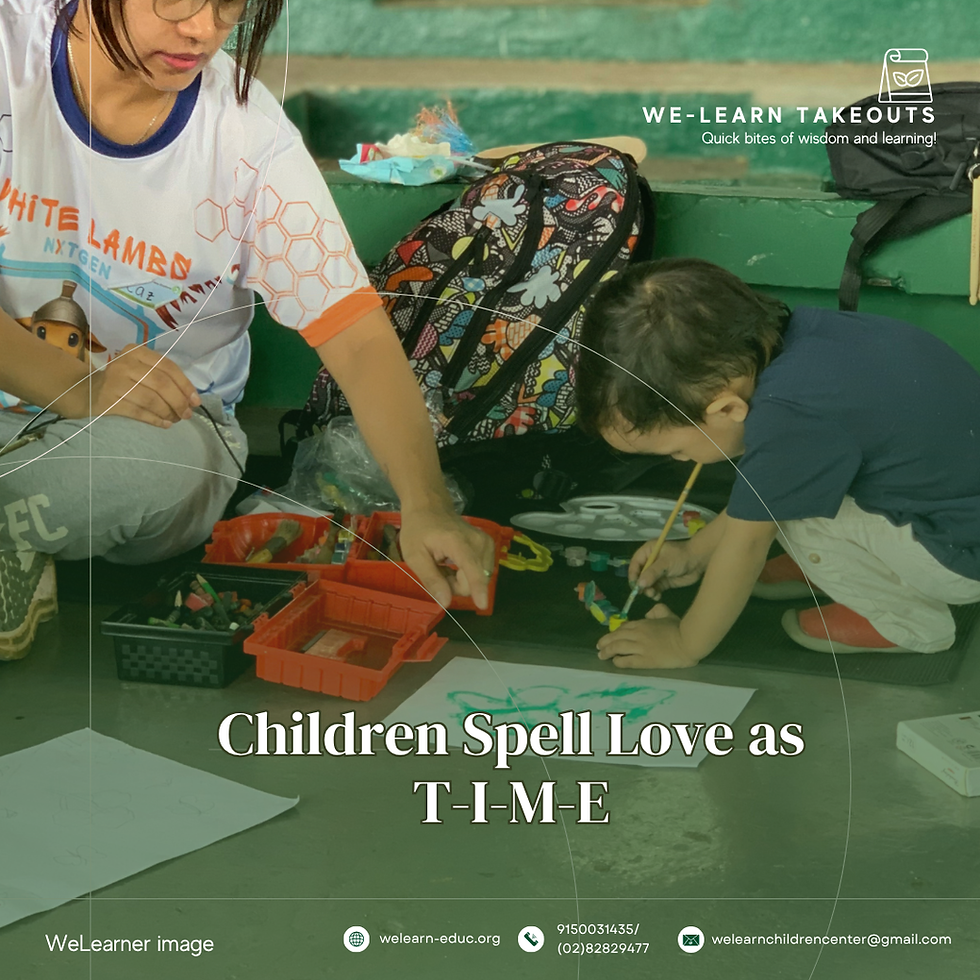 Children Spell Love as T-I-M-E