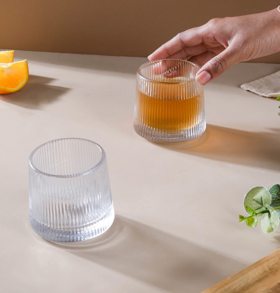 Thumbnail: Costate Spinning Glasses- Set of 2
