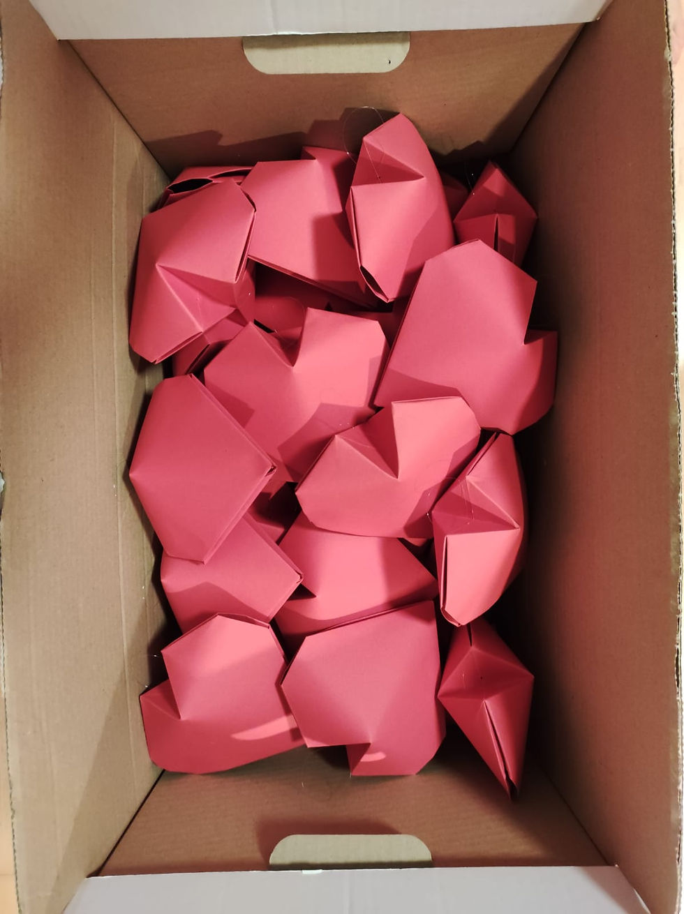 3D origami srčki - naročilo