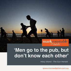 Men go to the pub, but don't know each other