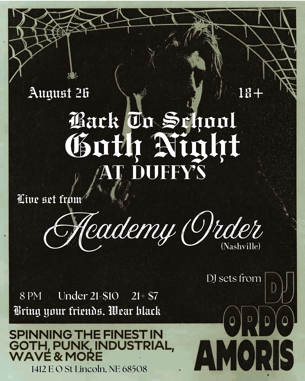 Back To School Goth Night: Academy Order, DJ Ordo Amoris