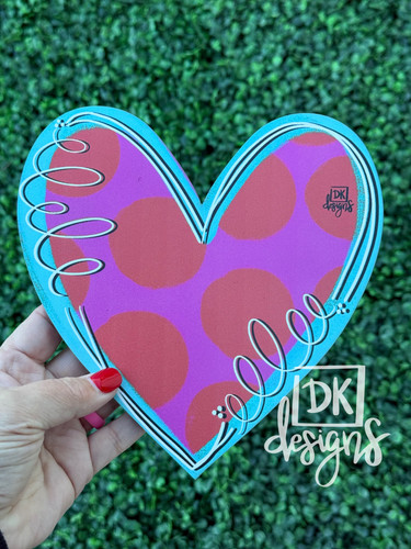 DK Teal Heart Mini