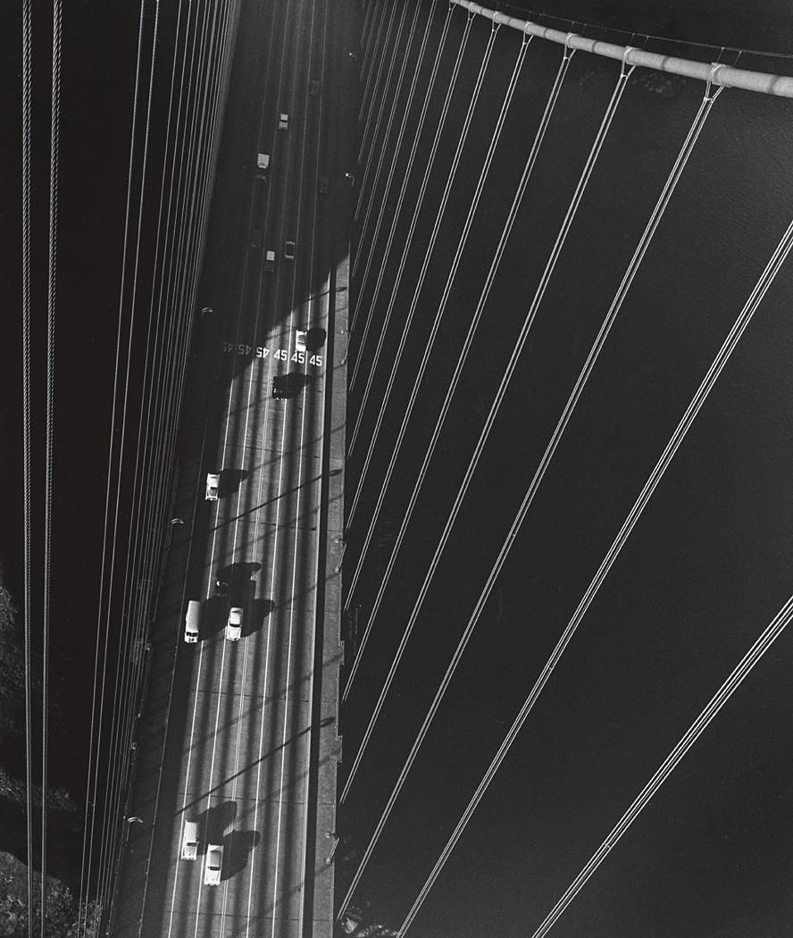 "From the North Tower of the Golden Gate Bridge. San Francisco 1947"