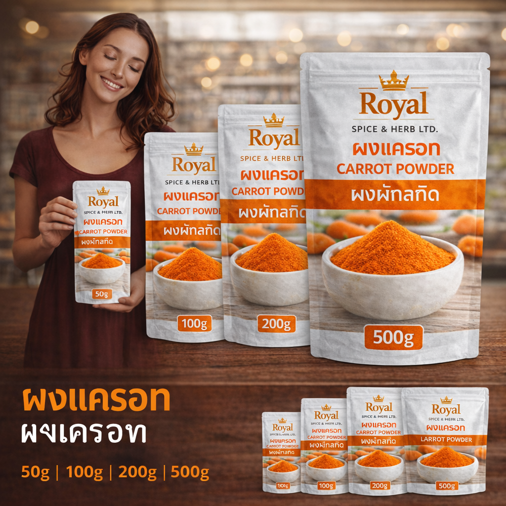 Carrot powder, แครอทผง, ผงผักสกัด