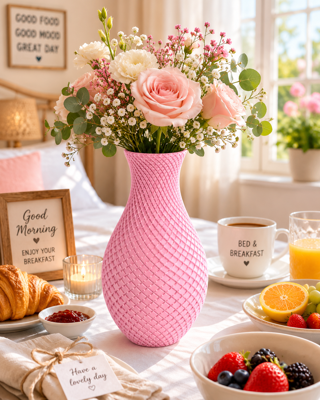 Elegant Spiral 3D Printed Vase