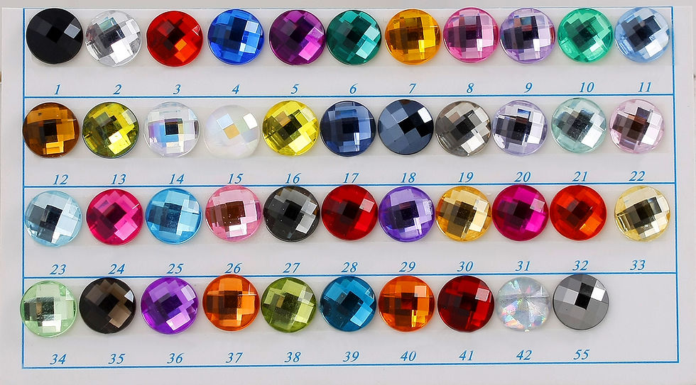 Thumbnail: 5/8in (16mm) Diameter Ornamented Crystal Upholstery Tacks, 100 pk