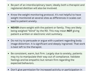 Eating Disorder Treatment Guidelines for PCP's