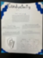 This student completed a project on conductivity, how it is measured, and how these measurements are used as an indicator of water quality and pollution sources.