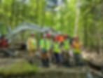 Partners including the Connecticut River Conservancy and Trout Unlimited on site during the Jack's Brook dam removal in Dover, VT.