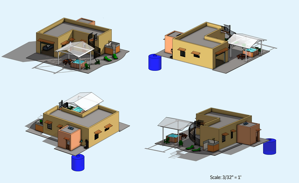 Features a garage that converts to living space.