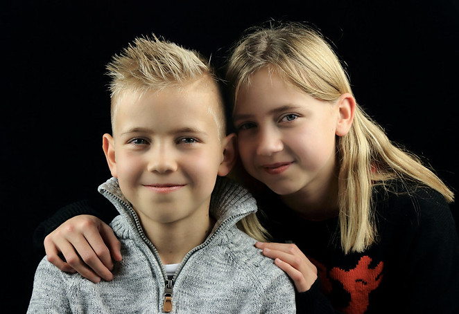portret broer en zus fotoshoot