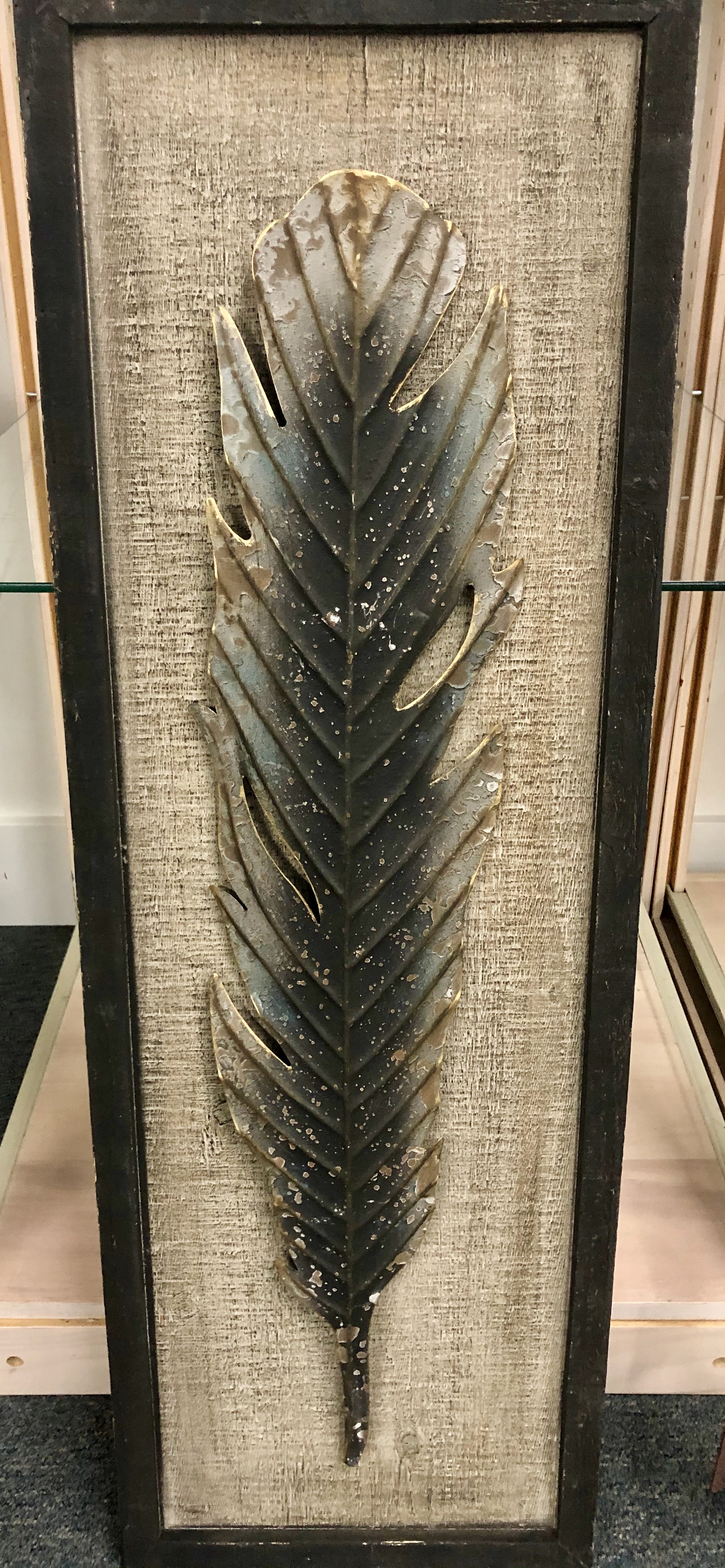 Large Metal Feather Picture