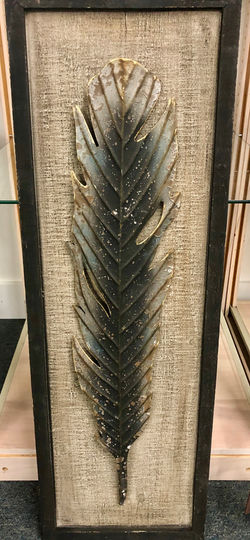 Large Metal Feather Picture