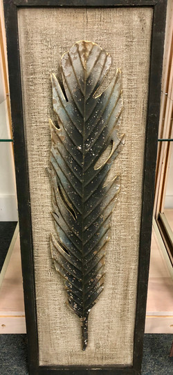 Large Metal Feather Picture
