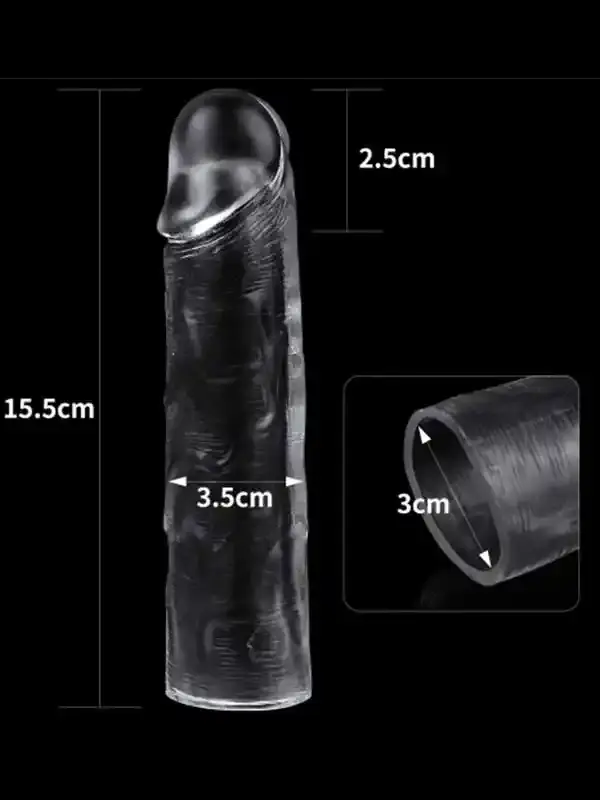 Küçük resim: Flawless Şeffaf Penis Kılıfı 2.5 cm Uzatmalı