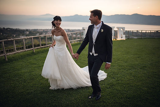 Sposi Casale tramontanta, Mare, Stretto di Messina, matrimonio Reggio Calabria