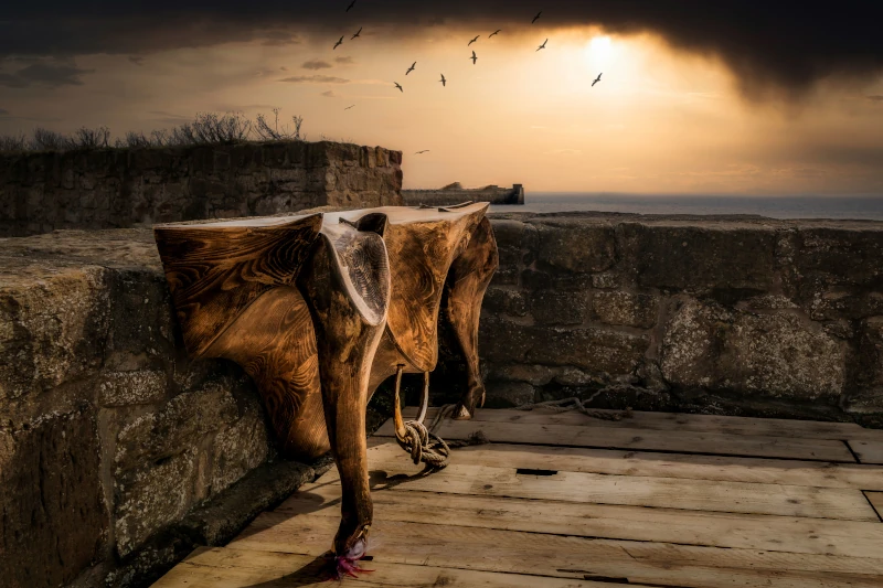 Minotaur (console table), by Peter Linnett