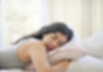 Woman sleeping evening meditation