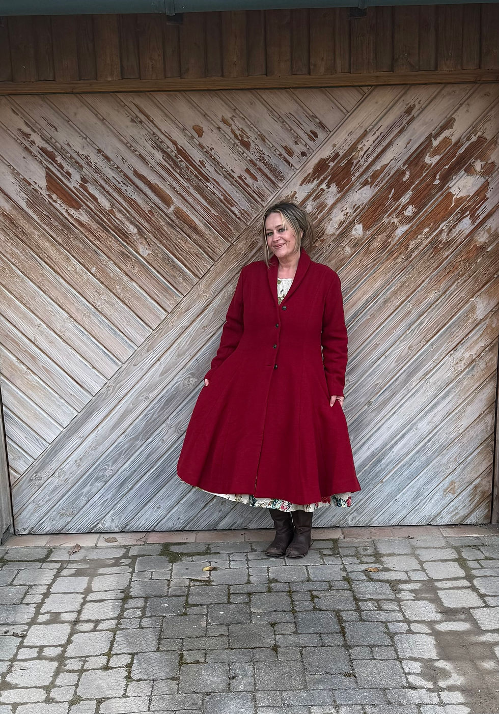 Miniaturbild: Ewa i Walla Coat 66778 AW25 Majros Red Wool