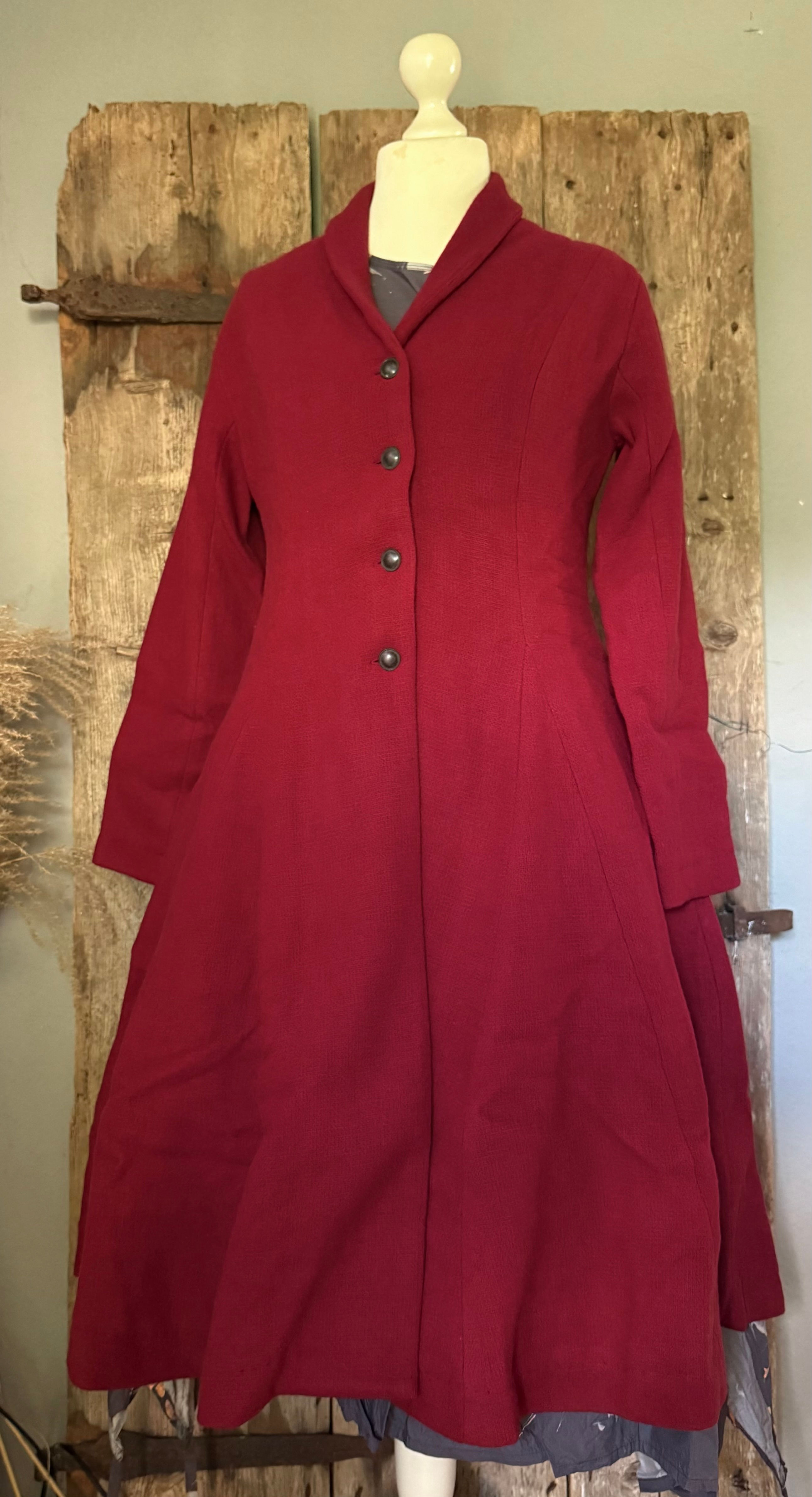 Ewa i Walla Coat 66778 AW25 Majros Red Wool