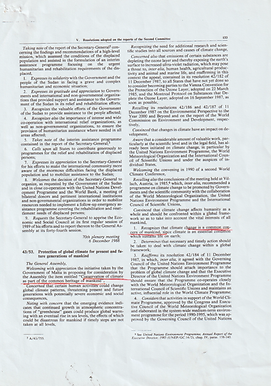 Resolution 43-53_Protection of global climate for present and future generations of mankin