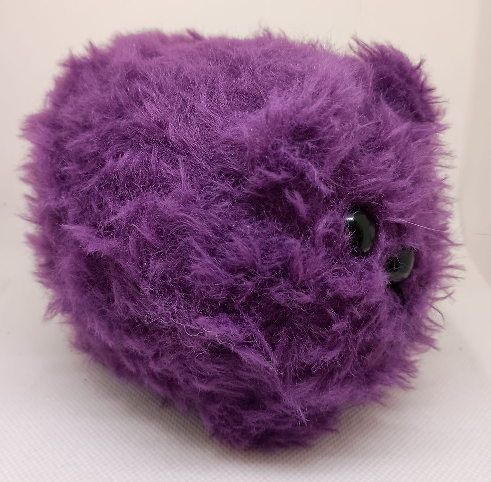Thumbnail: Purple Fuzzy Cat - 10cm