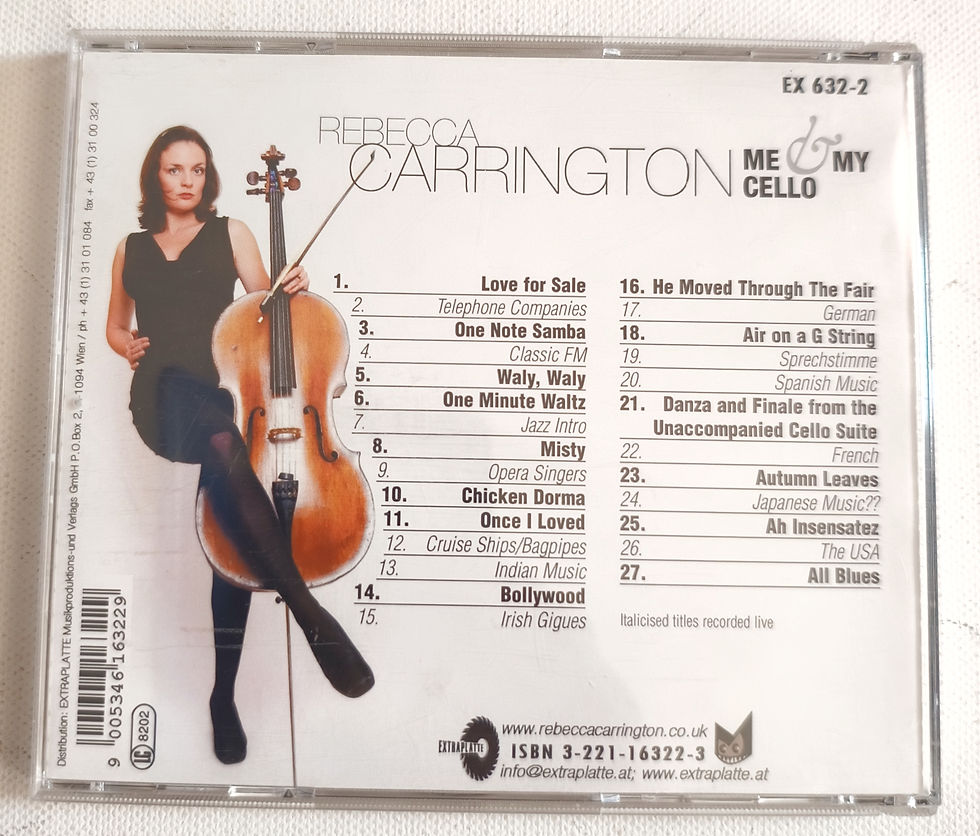 Thumbnail: 2003 Rebecca Carrington – Me And My Cello          Signed