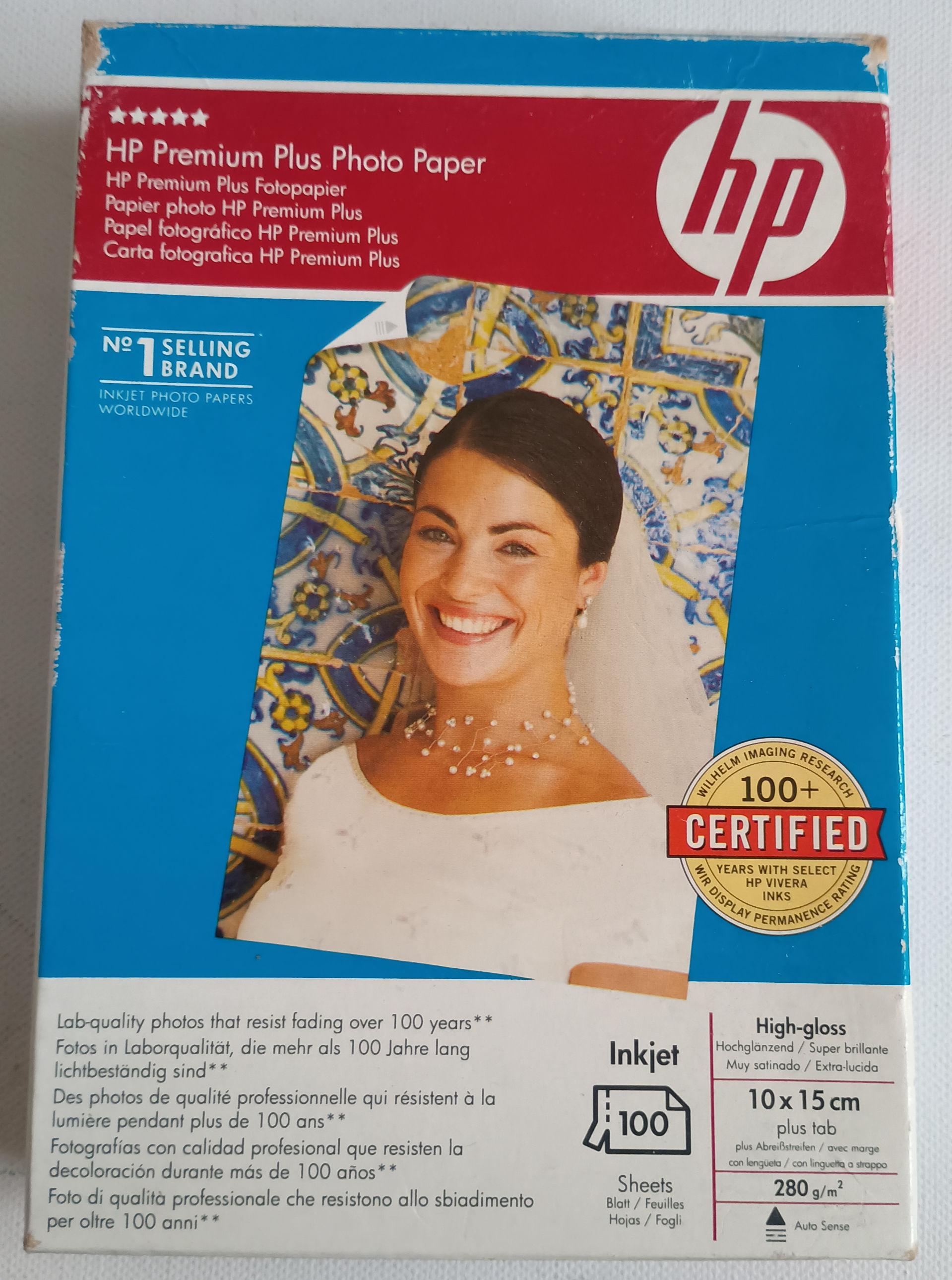 HP Premium Plus Photo paper - 280g/m2 10x15cm Hi Gloss