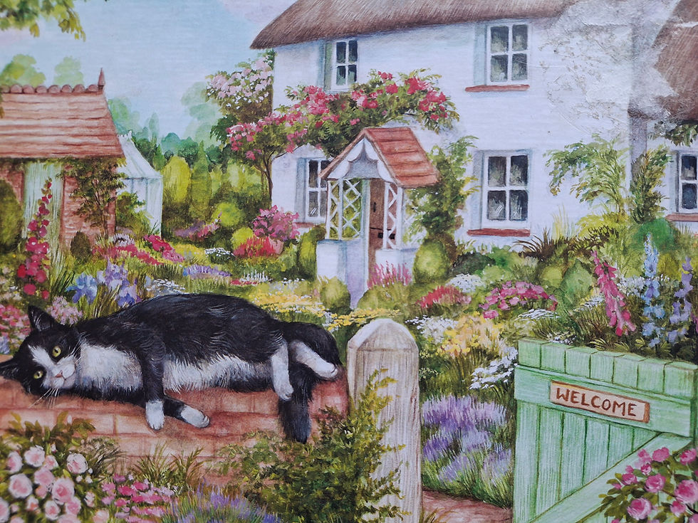 Thumbnail: Corner Piece 500 Piece Jigsaw Puzzle - The Cottage Cat