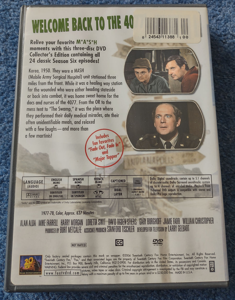 Thumbnail: 1977 M*A*S*H  Season 6 Collector's Edition   Region 1