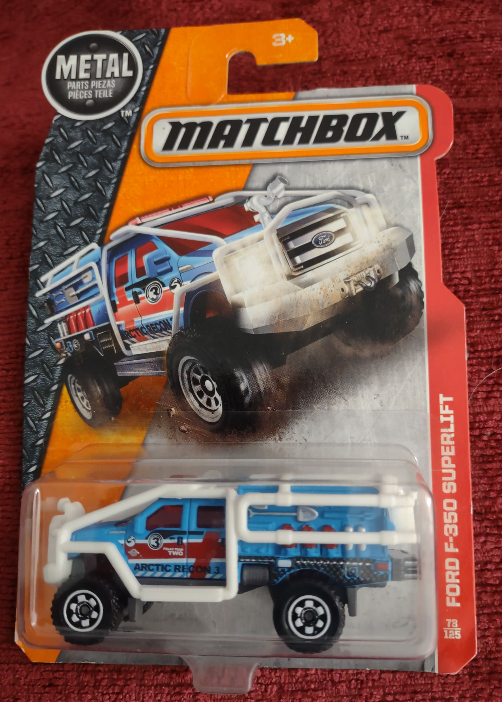 2016 Matchbox Superfast / MB 938 - Ford F350 Superlift Fire Truck - Blue