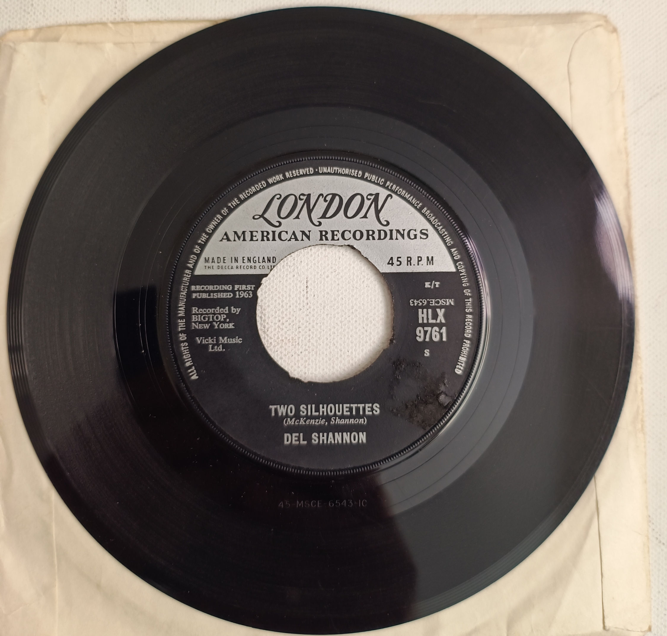 1963 Del Shannon – Two Silhouettes