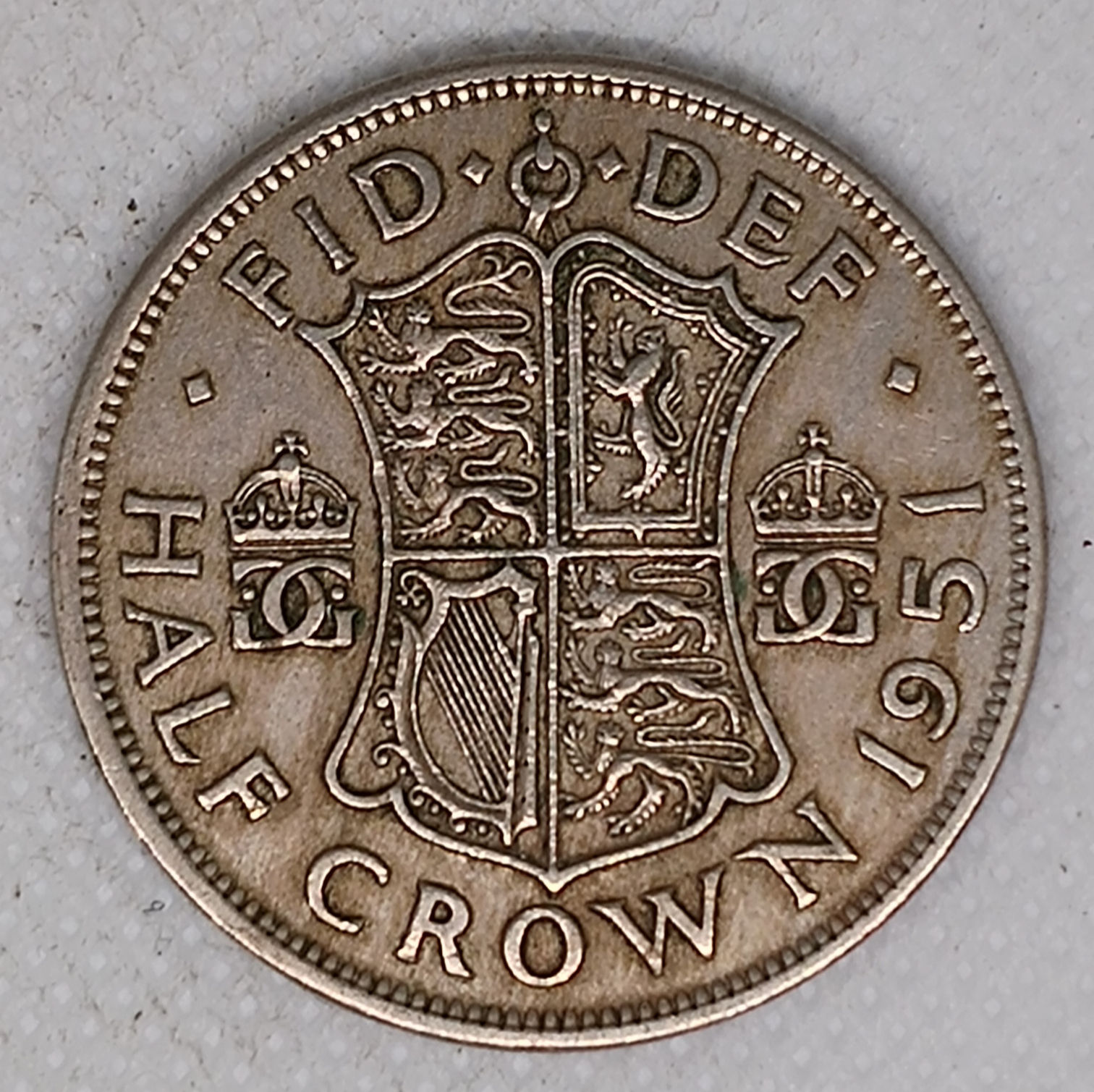 1951 ½ Crown - George VI 3rd type