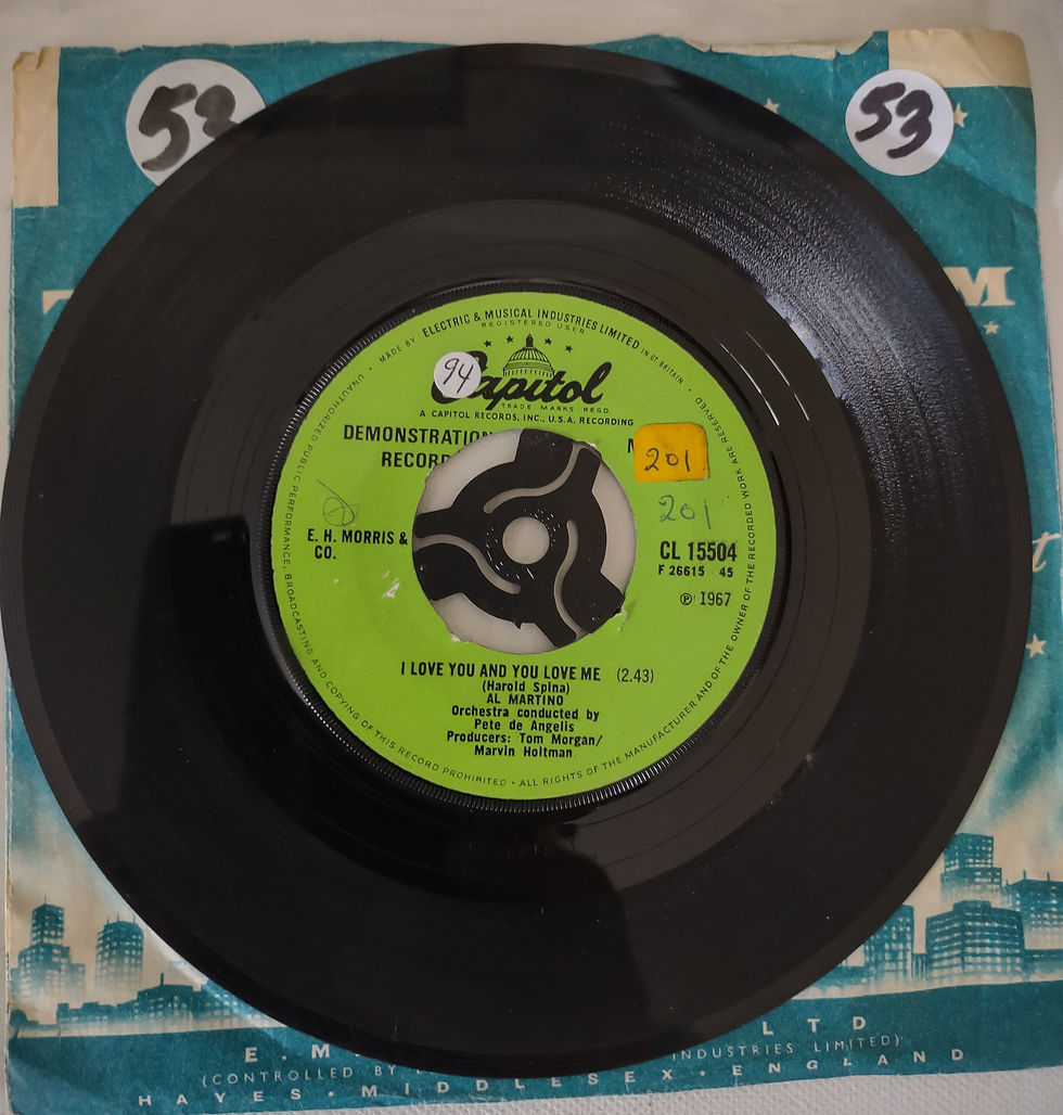 Thumbnail: 1967 Al Martino - Mary In The Morning CL 15504 - rare demonstration copy