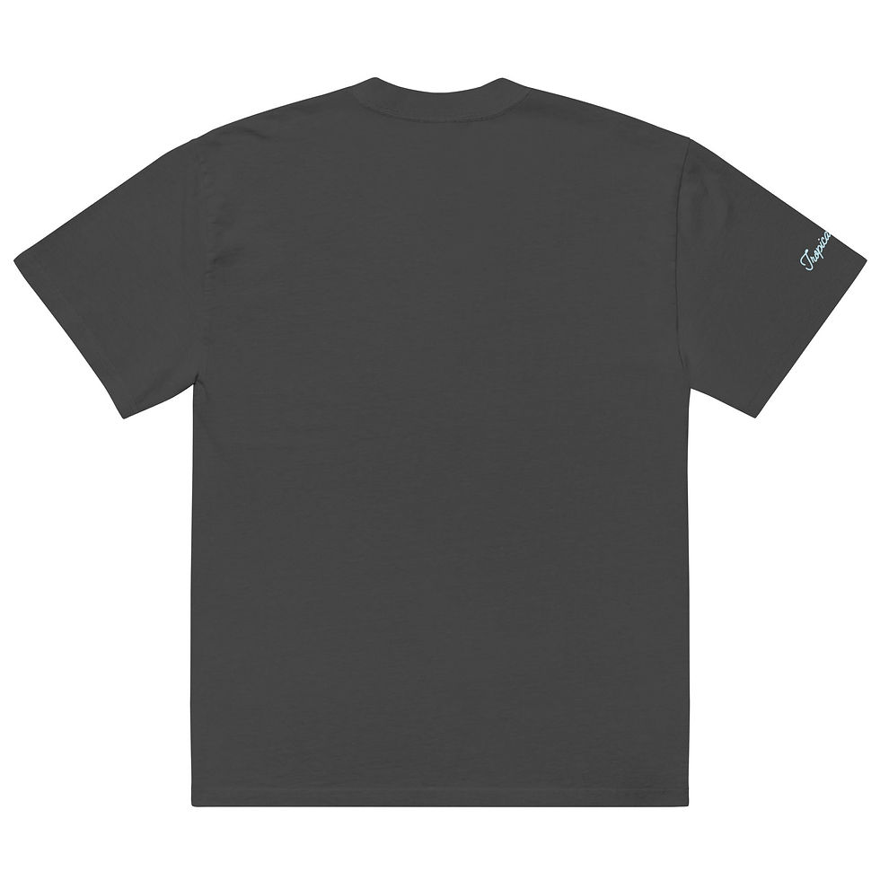 Miniatura: Oversized Tropical Seas Printed Faded T-shirt