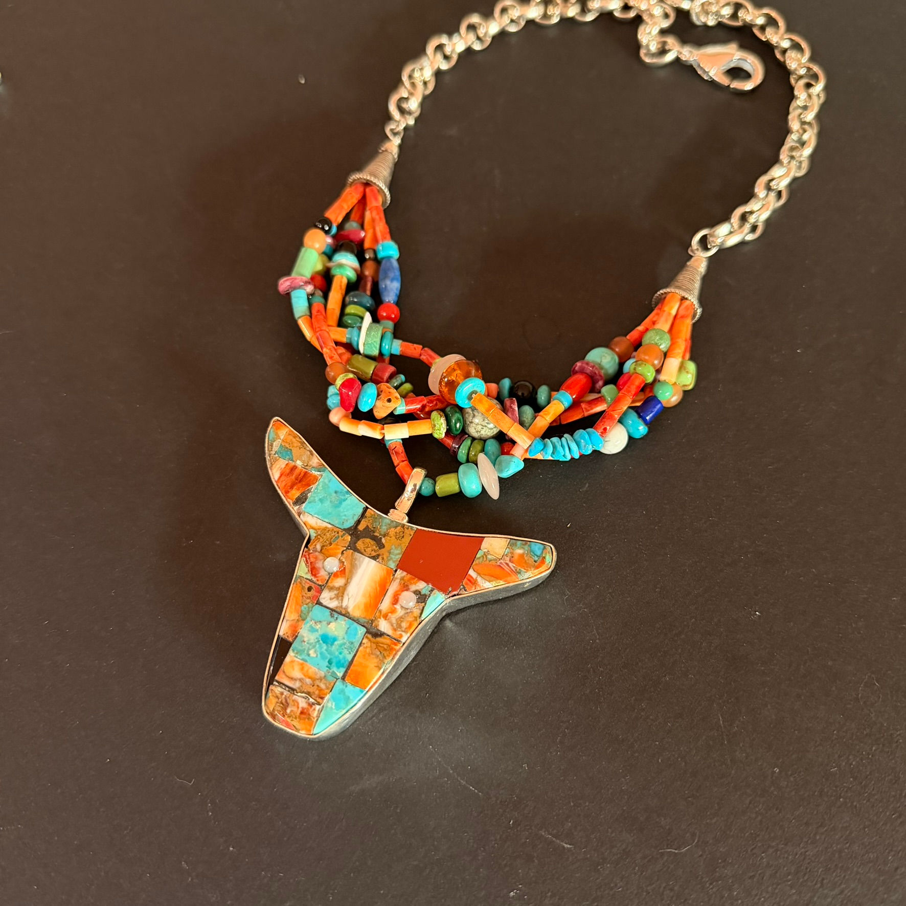 Necklace from Charles Bird with Inlay Steer