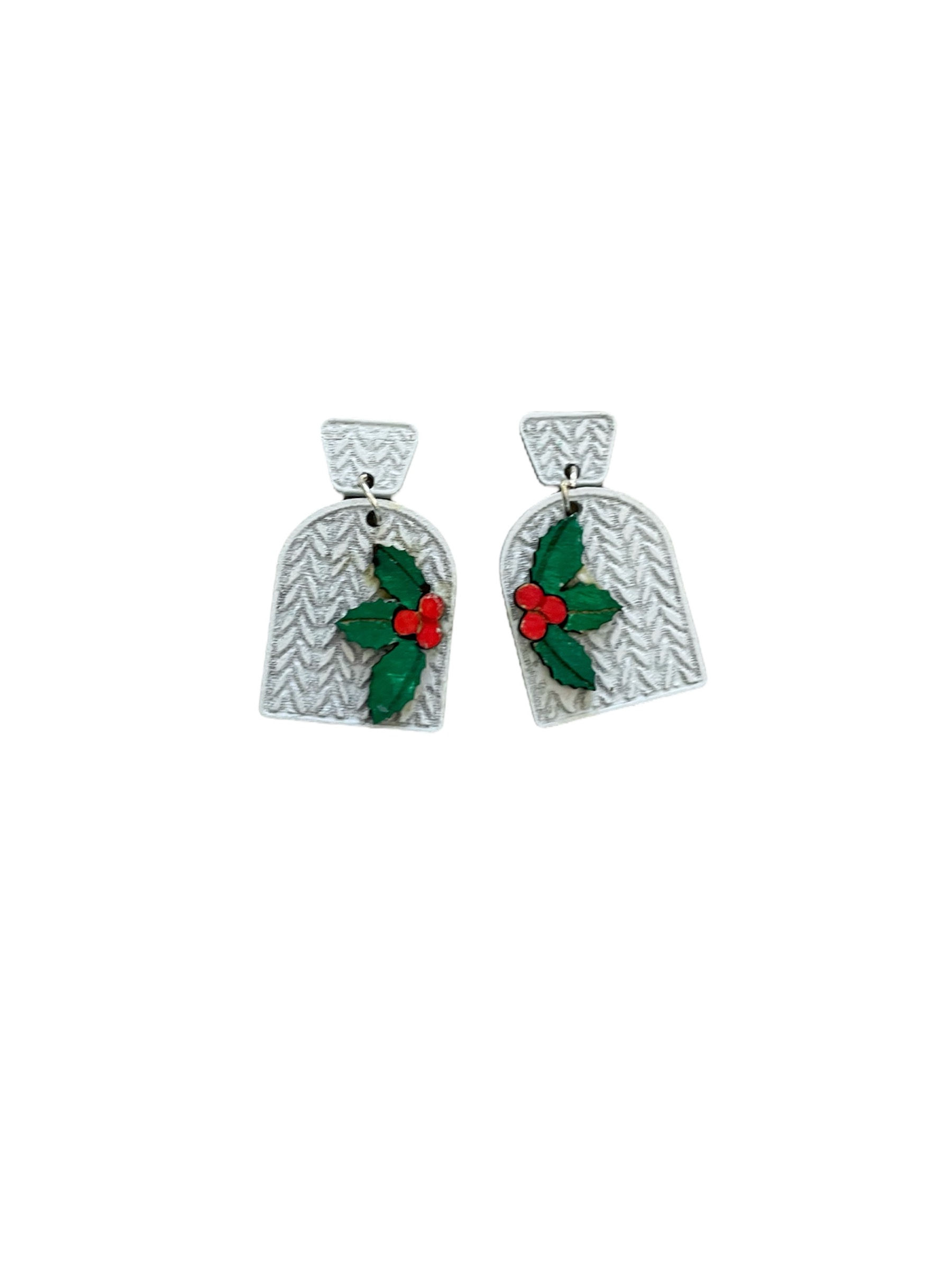 Cableknit Holly Earrings