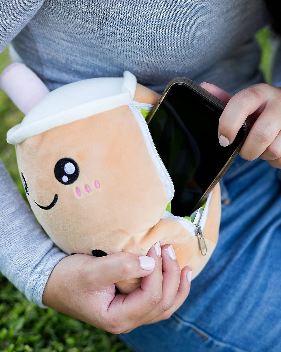 Thumbnail: Boba Happy or Angry Plushie (reversible) or Secret Pocket Plushie