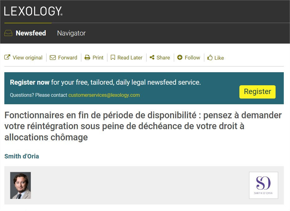 Avocat Fonction Publique | Réintégration après disponibilité