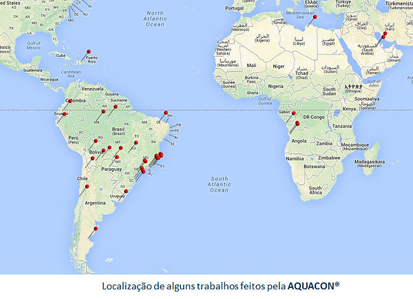 Mapa com Localidades de Alguns Trabalhos