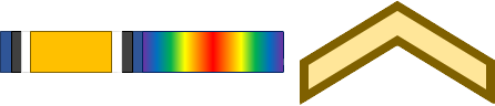 Ribbons for the British War Medal and Victory Medal, Good Conduct Badge