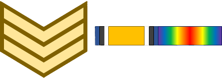 Sergeant Rank Insignia, Ribbons for the British War Medal and Victory Medal